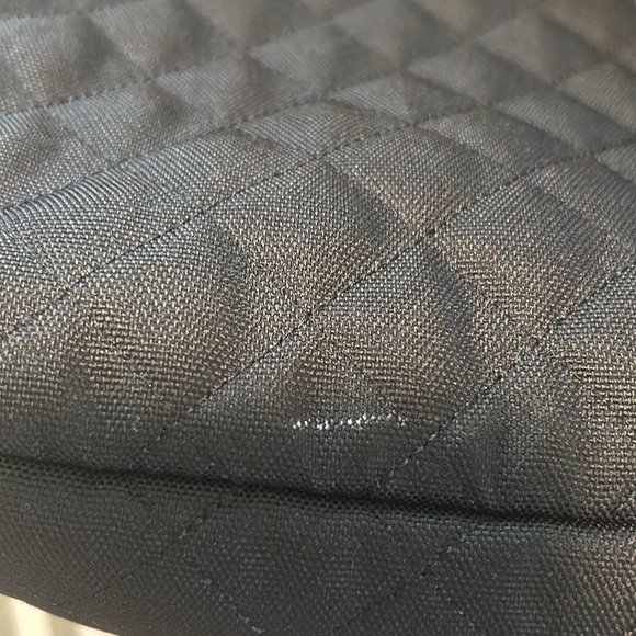 Canvelle Quilted Black Zip Crossbody Tote in Medium - Picture 4 of 12